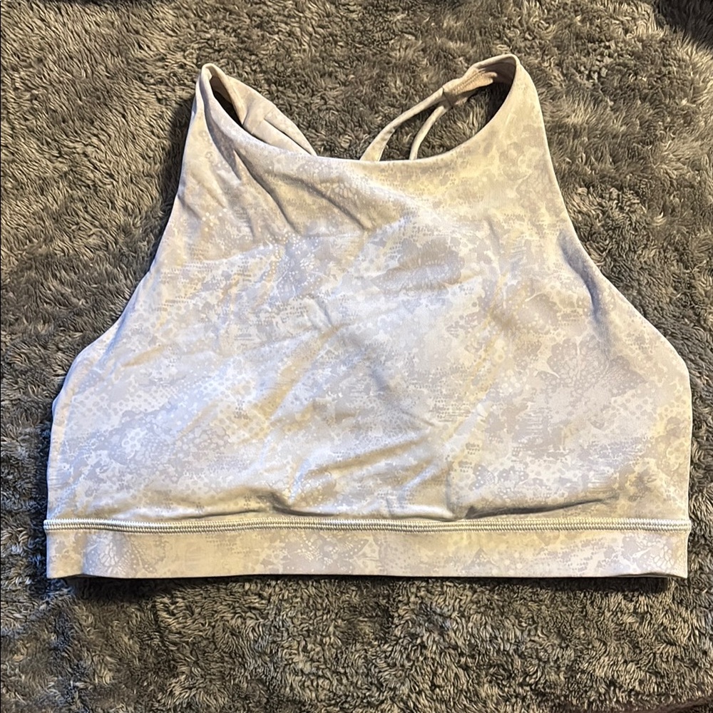 lululemon athletica White and Gray Sports Bra Intimates